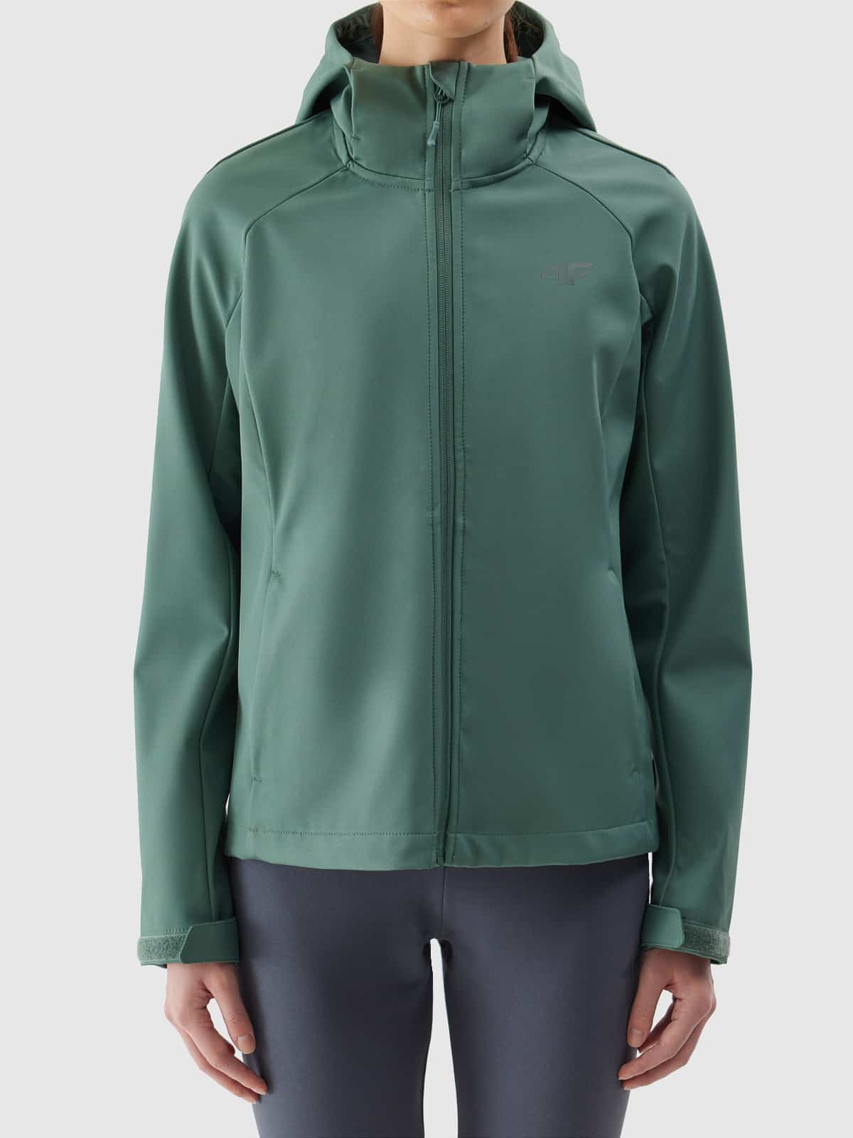 4F SOFTSHELL JACKET, DARK GREEN
