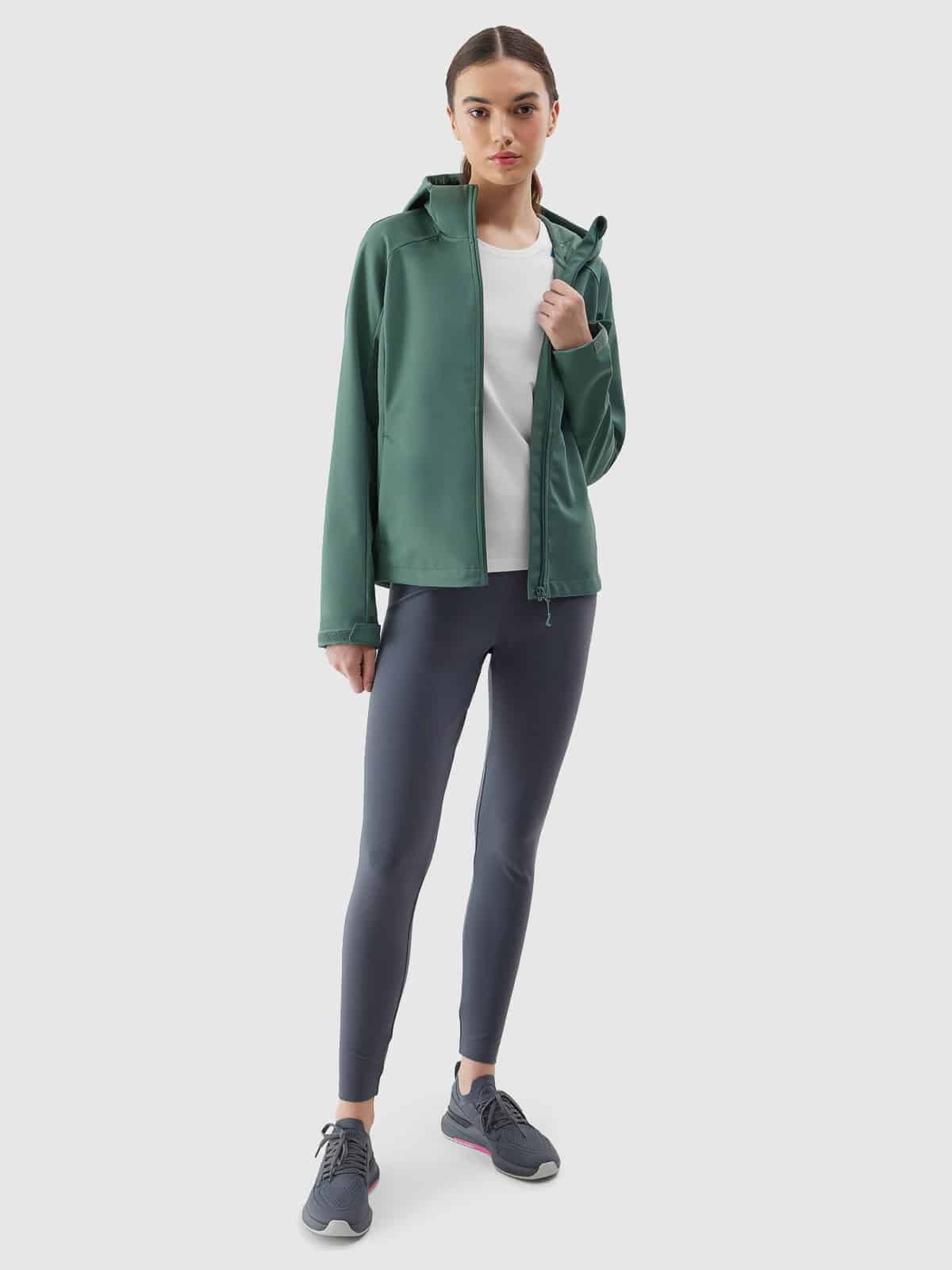 4F SOFTSHELL JACKET, DARK GREEN