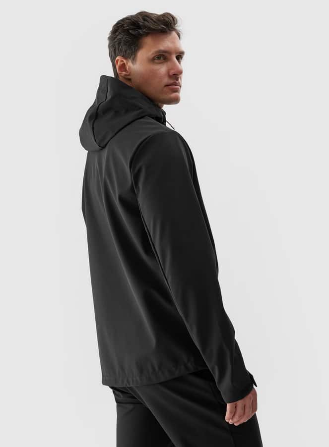 4F SOFTSHELL JACKET, DEEP BLACK