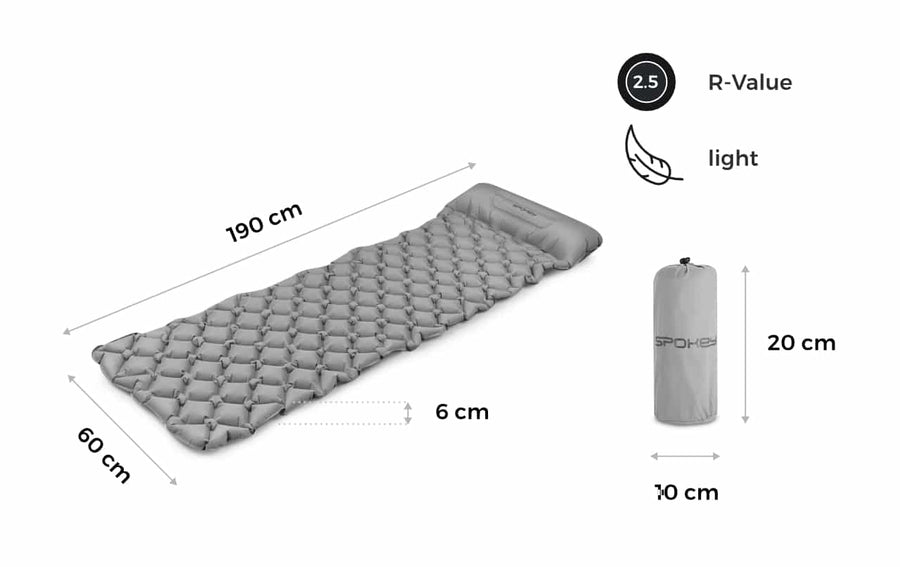 Spokey AIR BED GY tūrisma paklājs