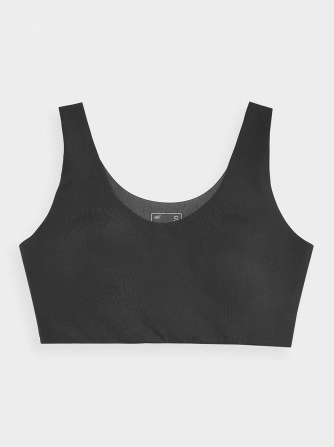 4F SPORT BRA, DEEP BLACK