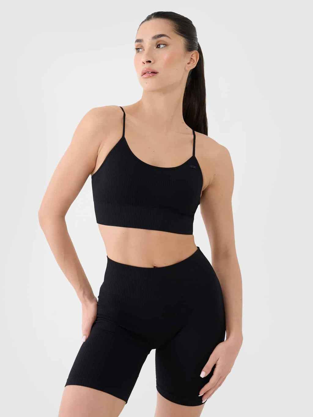 4F SPORT BRA, DEEP BLACK/151