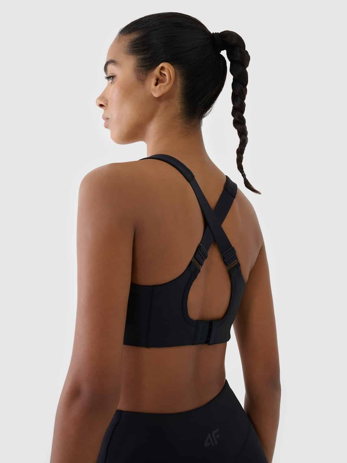 4F SPORT BRA, DEEP BLACK/164
