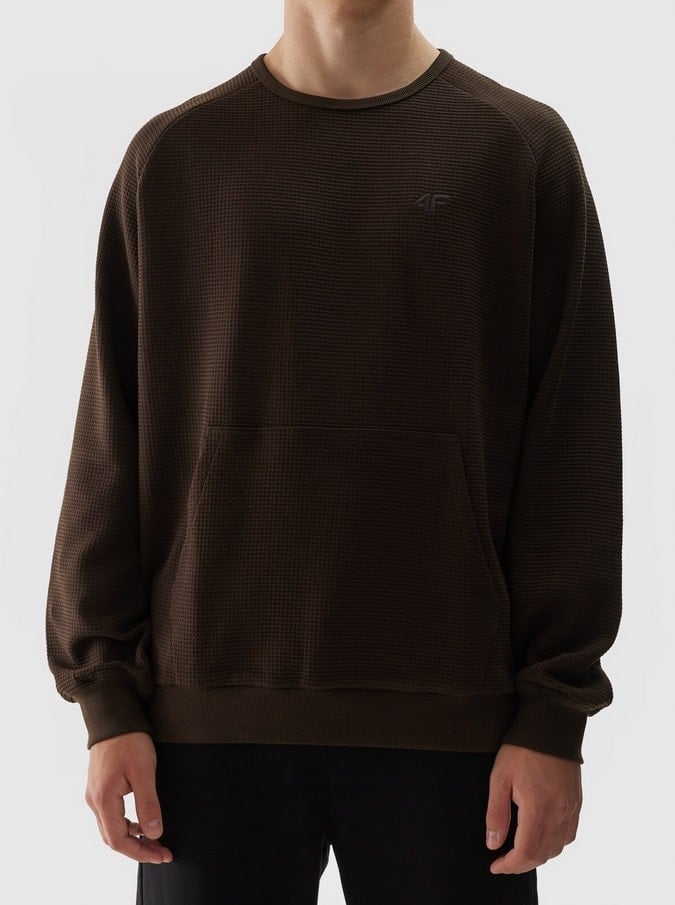 4F SWEATSHIRT, DARK BROWN