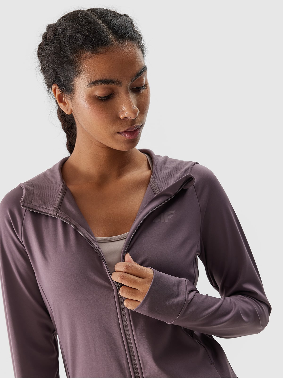 4F SWEATSHIRT FNK, LIGHT BROWN