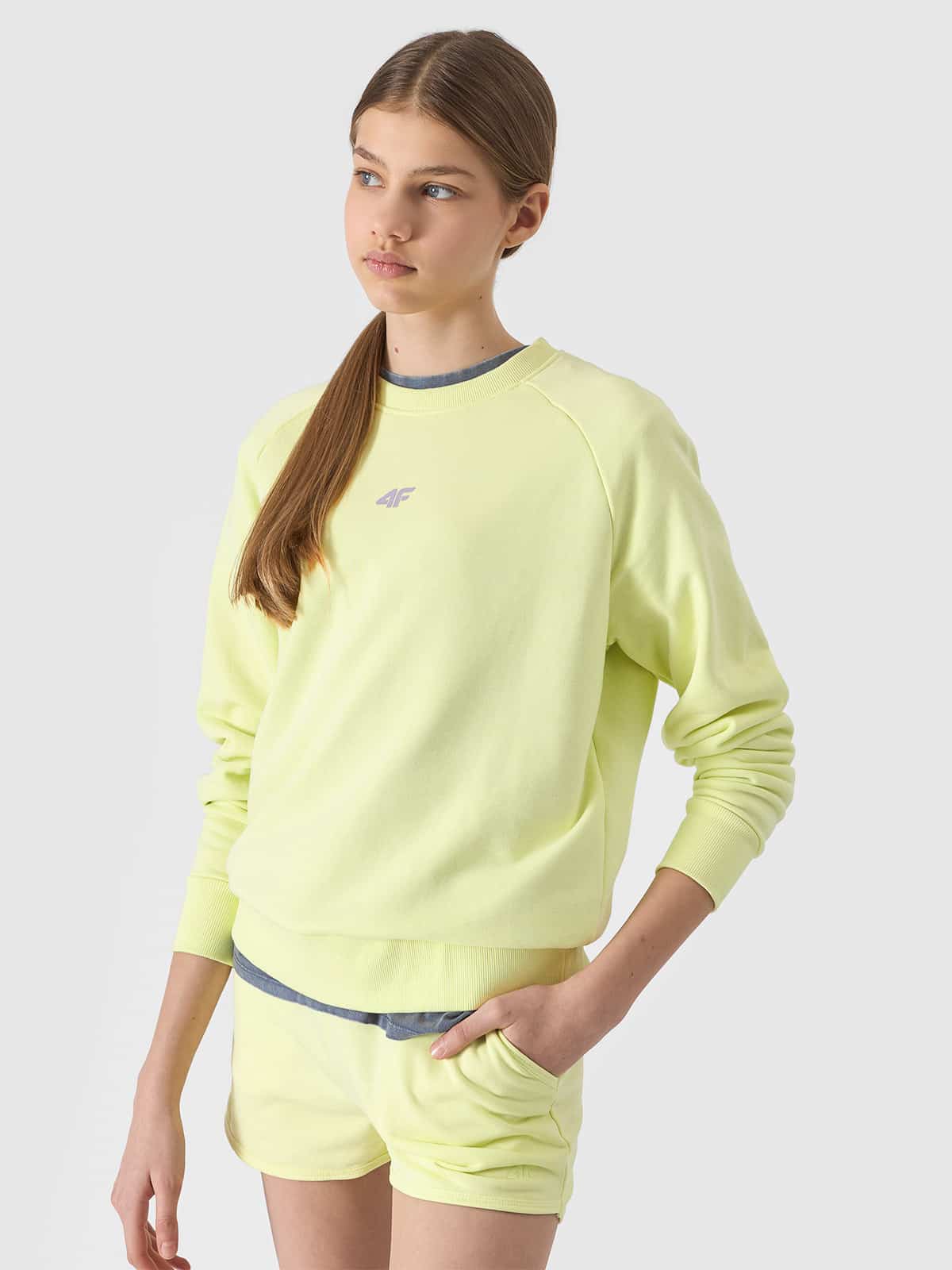 4F SWEATSHIRT, LEMON