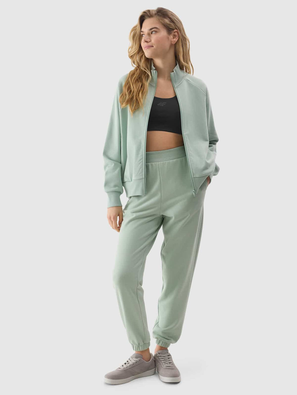 4F SWEATSHIRT, LIGHT GREEN/42s