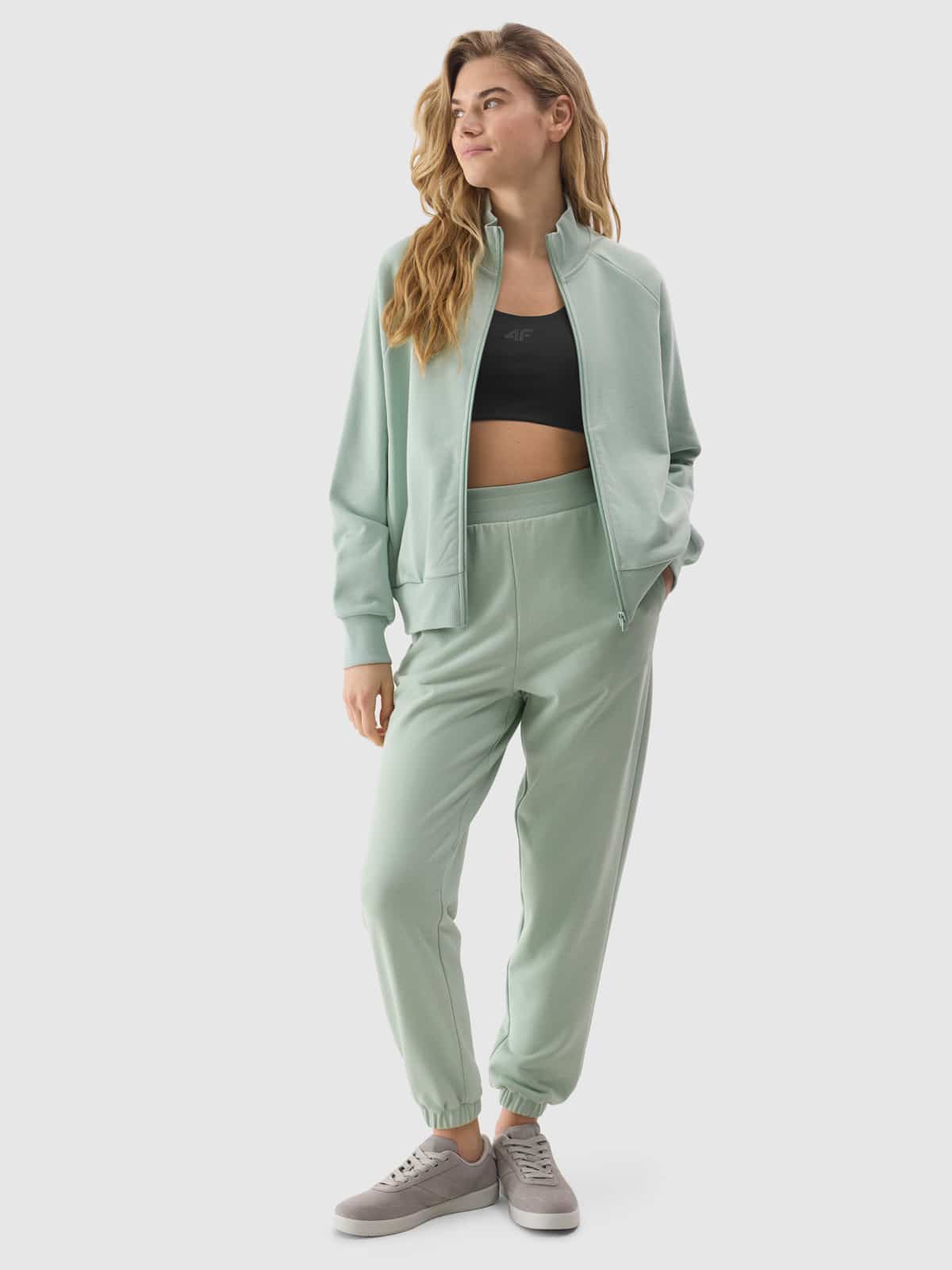4F SWEATSHIRT, LIGHT GREEN/42s