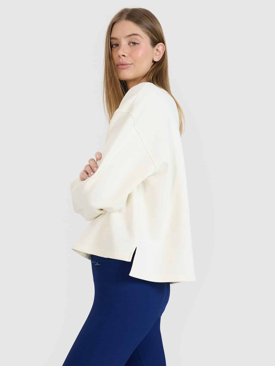 4F SWEATSHIRT, OFF WHITE/1543