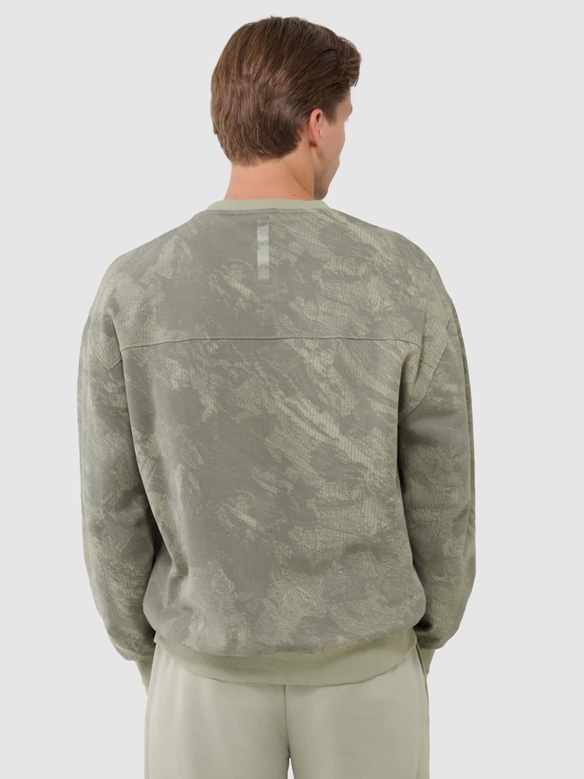 4F SWEATSHIRT, OLIVE ALLOVER