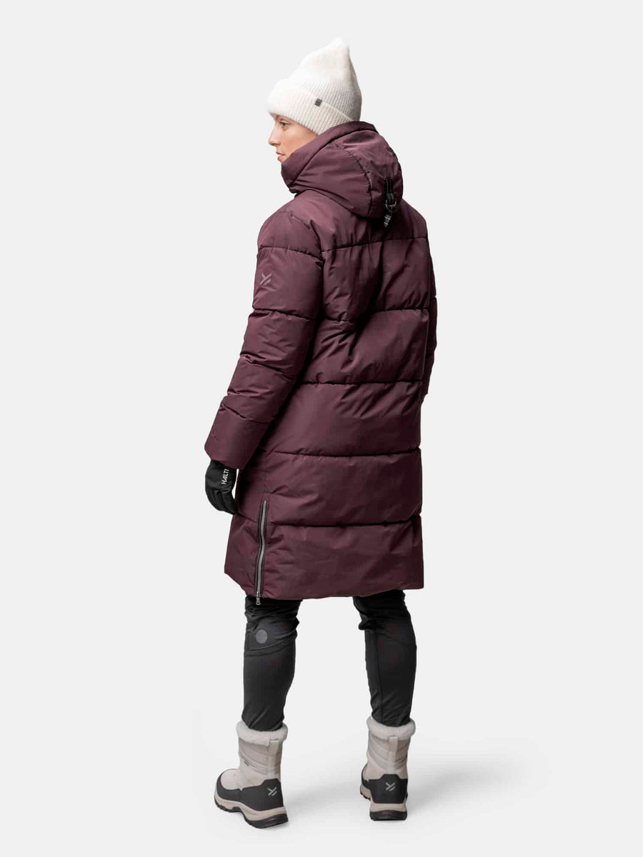 Halti Sammal W siltināta parka jaka, Fudge Maroon Red