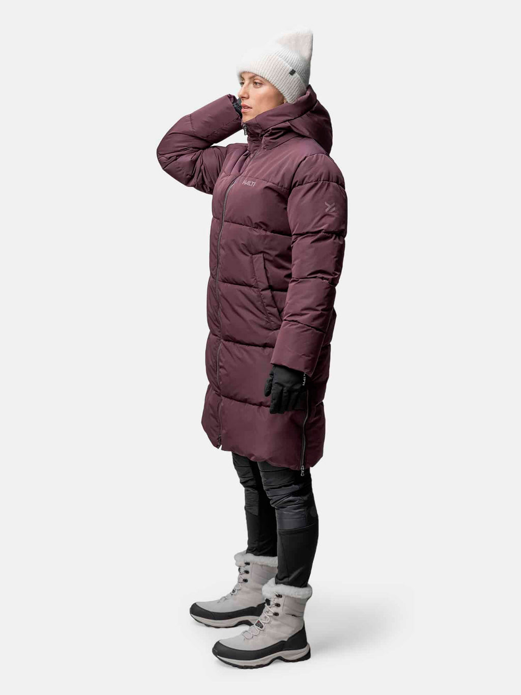 sammal w insulated parka jacket fudge maroon red ha 065 0574 c68 1