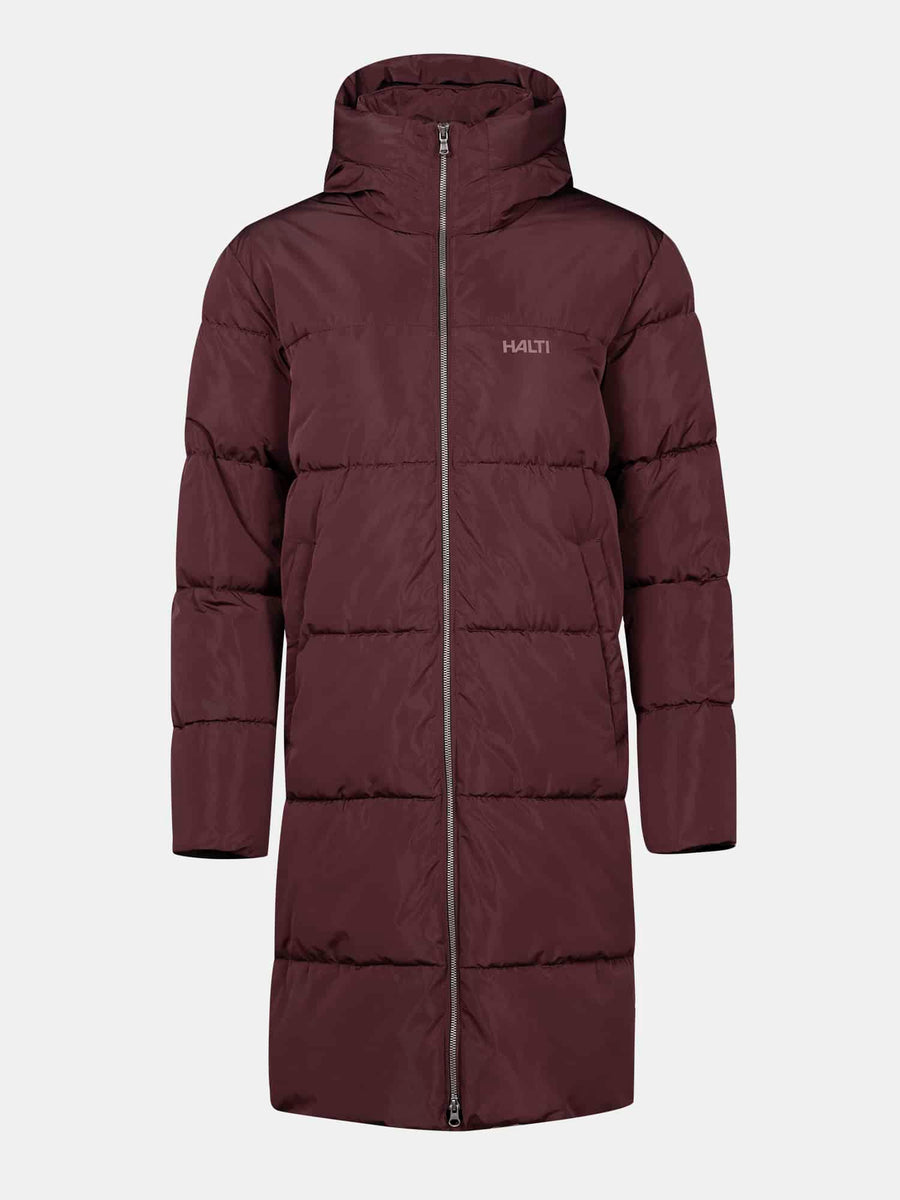 Halti Sammal W siltināta parka jaka, Fudge Maroon Red