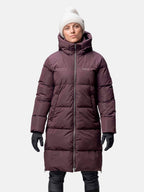 sammal w insulated parka jacket fudge maroon red ha 065 0574 c68