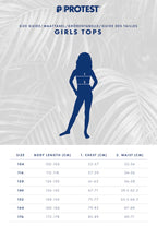Sizechart Girls Tops