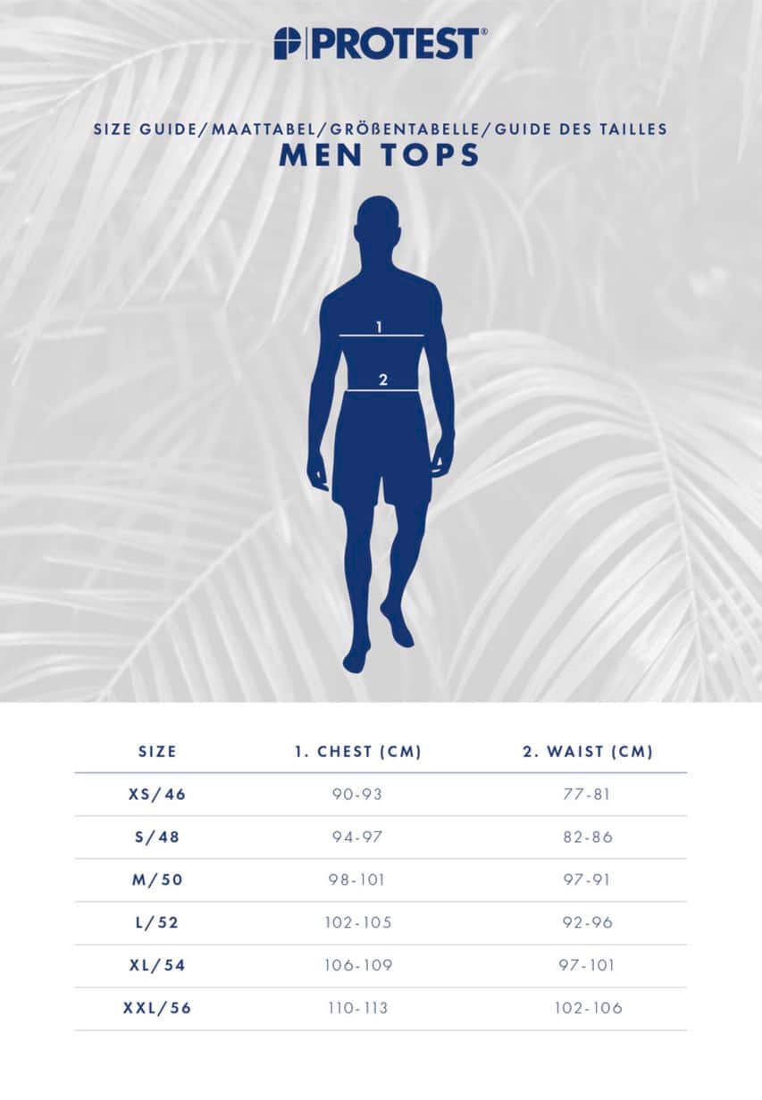 Sizechart Men Tops