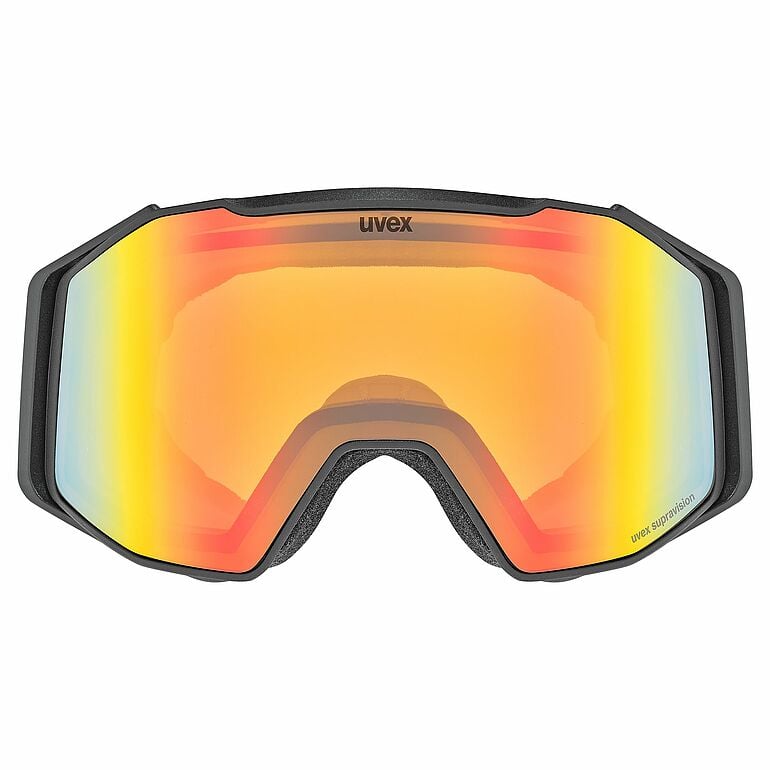 uvex gravity FM, black matt dl/rainbow on yellow S