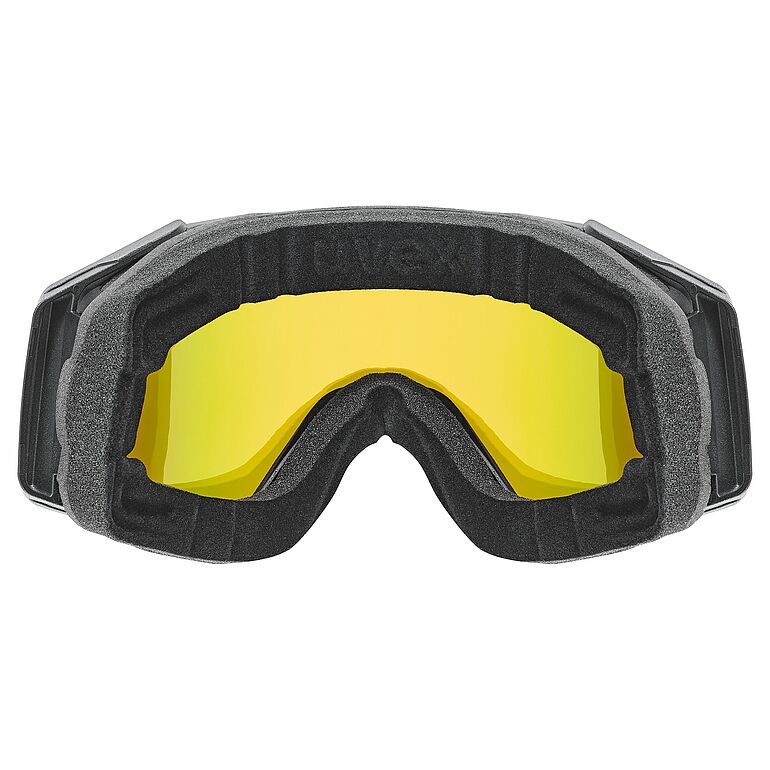 uvex gravity FM, black matt dl/rainbow on yellow S