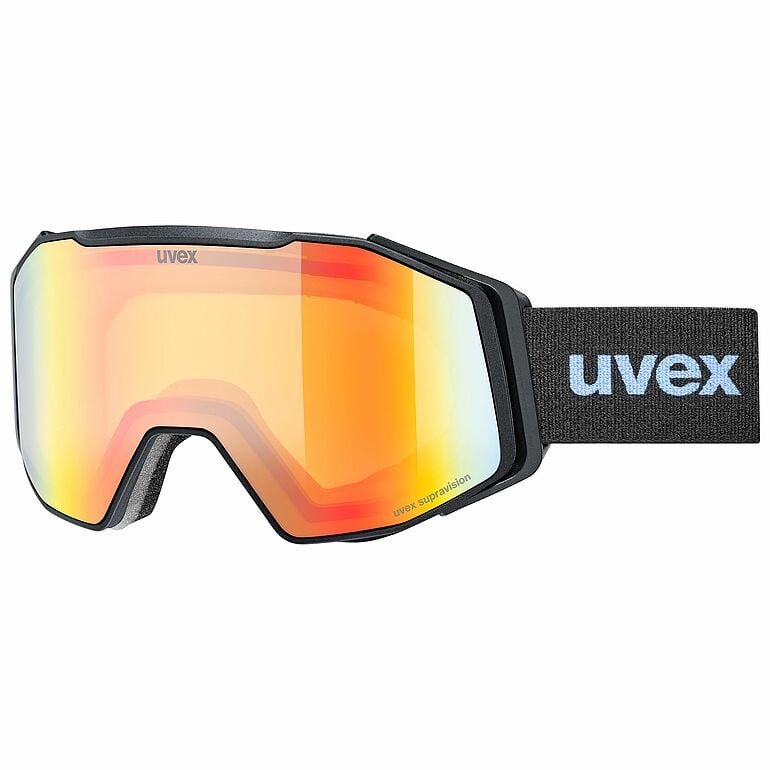 slēpošanas brilles uvex gravity fm, black matt dl rainbow on yellow www.fans.lv