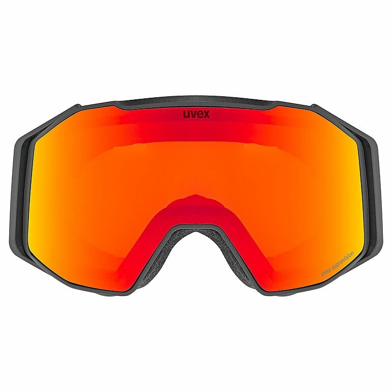 uvex gravity FM, black matt dl/red-orange S2