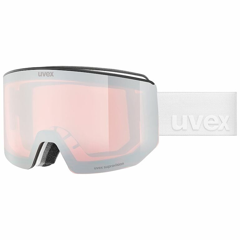 slēpošanas brilles uvex lace attract fm white matt dl silver orange www.fans.lv