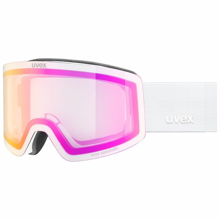 slēpošanas brilles uvex provoqe v white matt dl pink clear s0 2 www.fans.lv