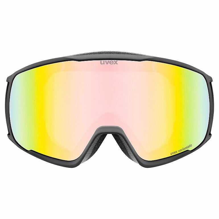 uvex victorious S V, black matt dl/rainbow-clear