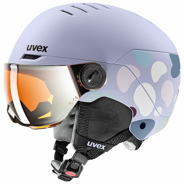 uvex rocket jr visor cool lavender abstract matt