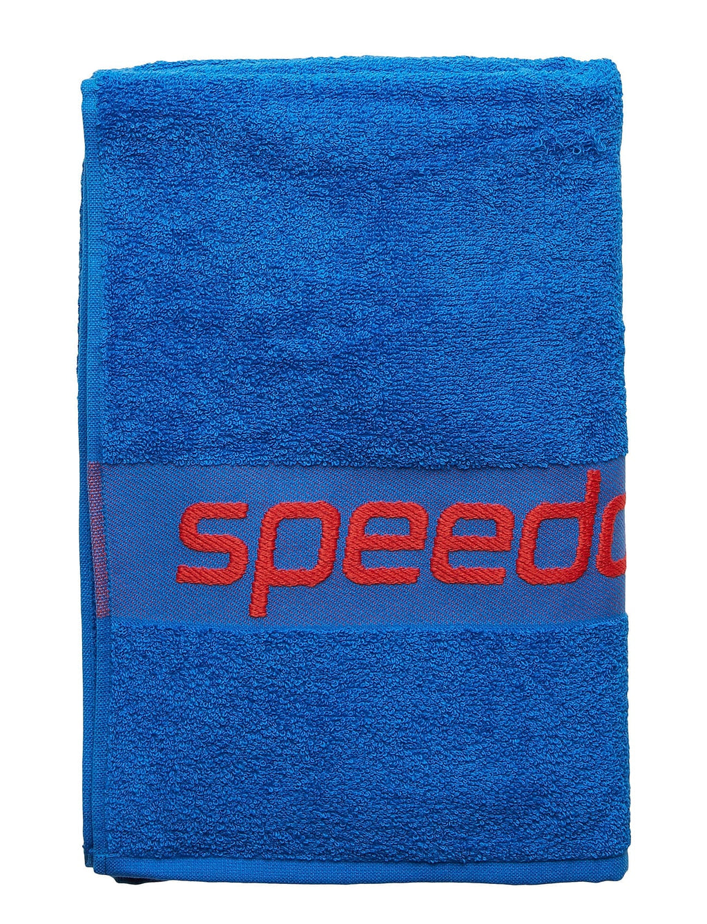 Speedo Border Towel, Neon Blue Lava Red
