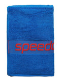 Speedo Border Towel, Neon Blue Lava Red