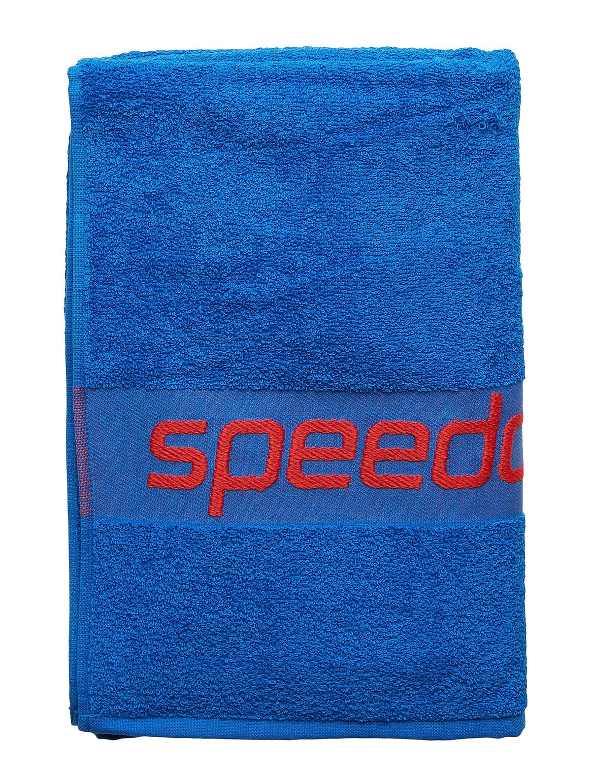 Speedo Border Towel, Neon Blue Lava Red