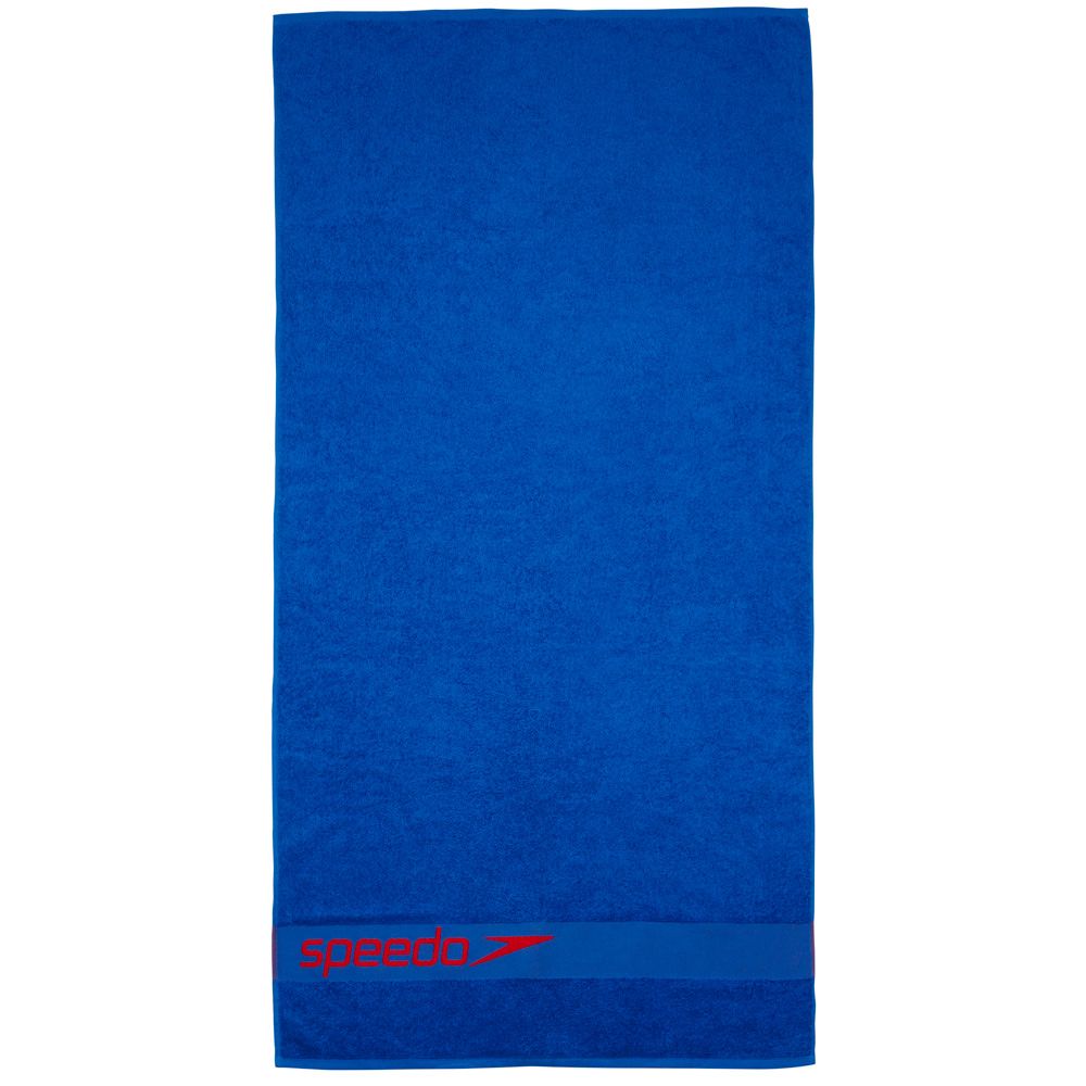 Speedo Border Towel, Neon Blue Lava Red 3