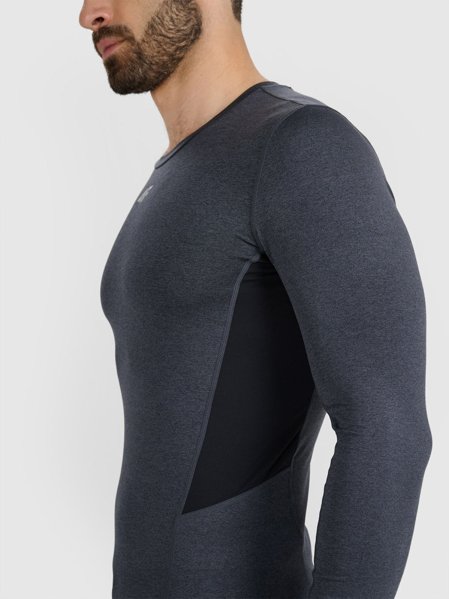 sporta krekls longsleeve fnk anthracite melange 4f wmm00tflom507 22m 1