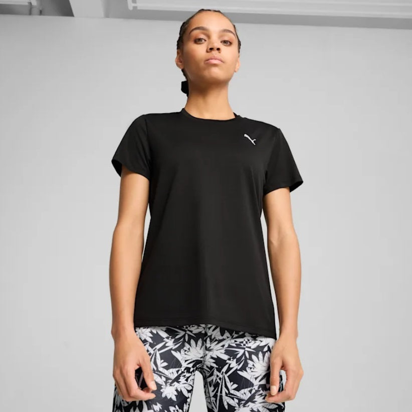 sporta krekls w tad essential crew tee puma black pu 527177 01