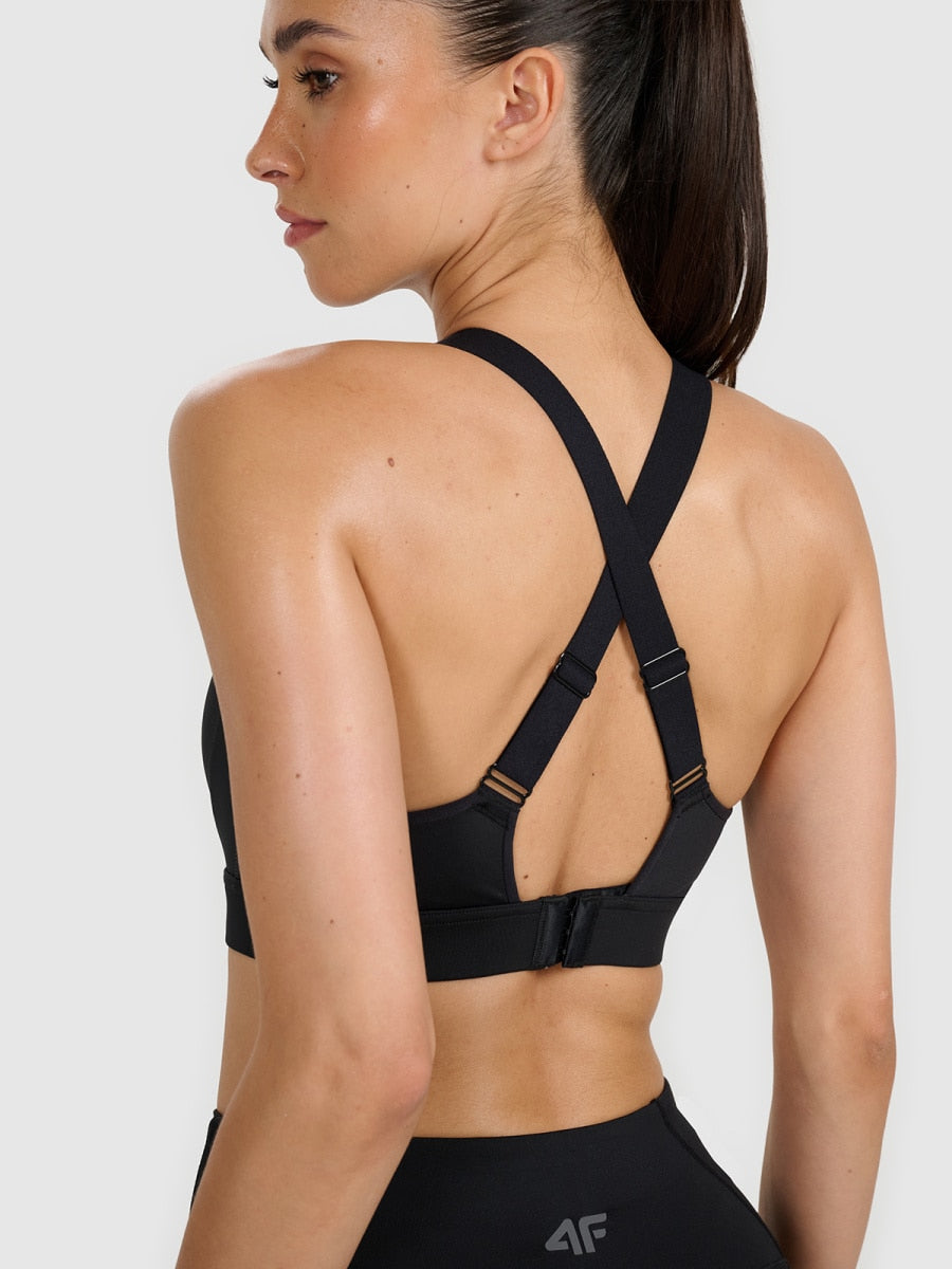 4F SPORT BRA, DEEP BLACK/180
