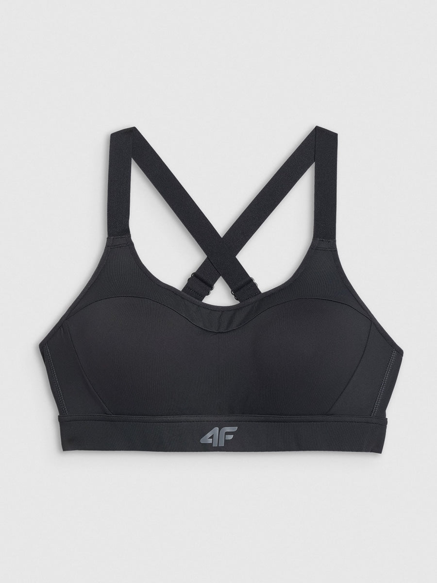 4F SPORT BRA, DEEP BLACK/180