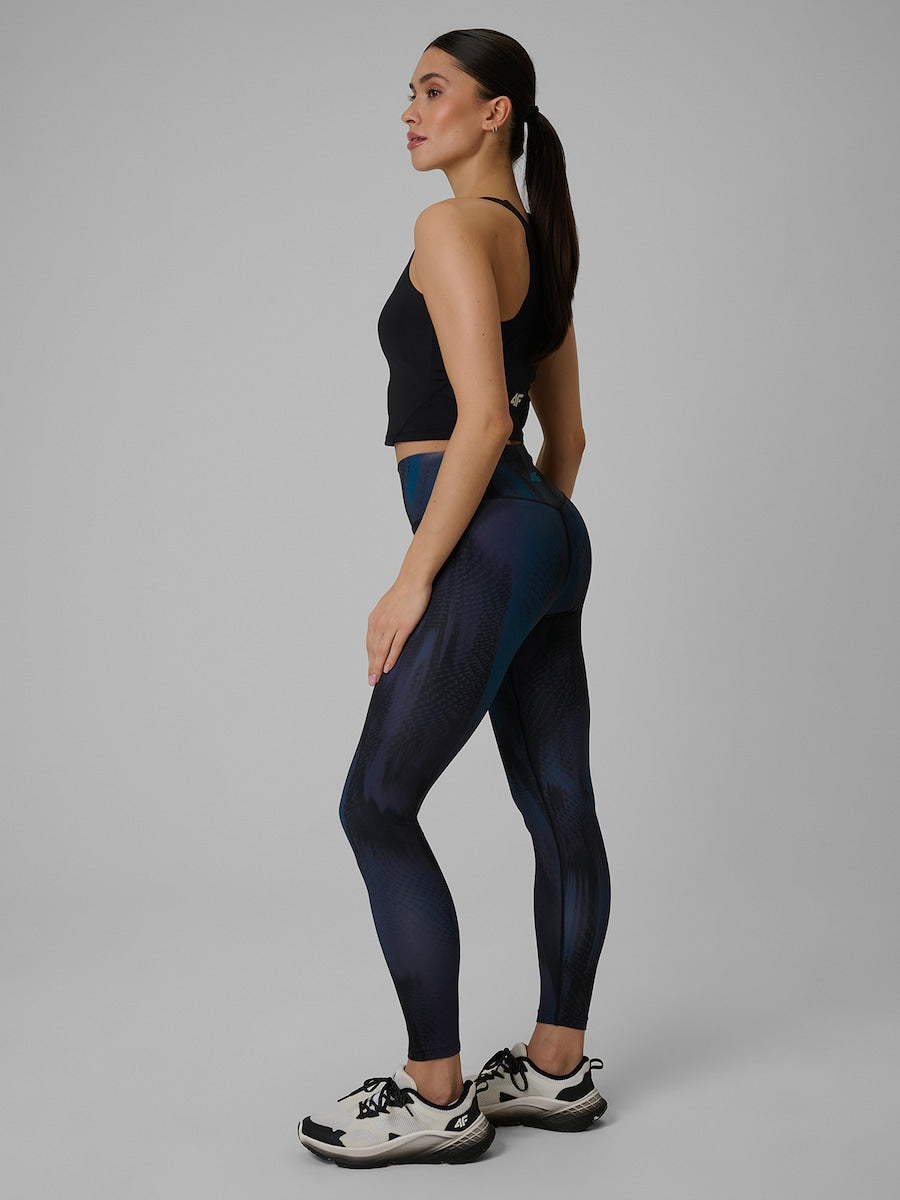 4F TIGHTS FNK, TEAL ALLOVER