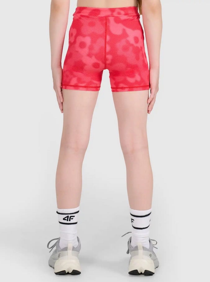 4F SHORT TIGHTS FNK, LIGHT PINK ALLOVER