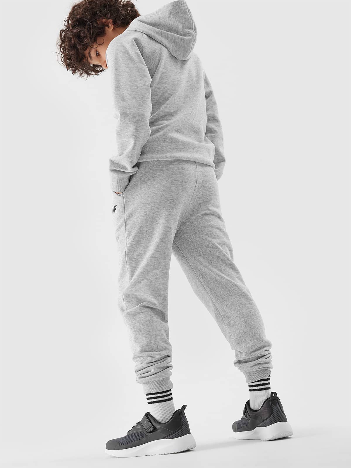 4F TROUSERS, COLD LIGHT GREY MELANGE