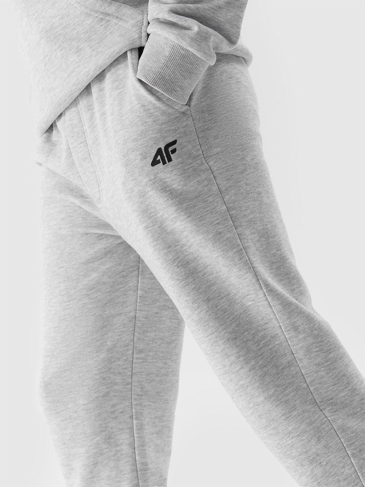 4F TROUSERS, COLD LIGHT GREY MELANGE