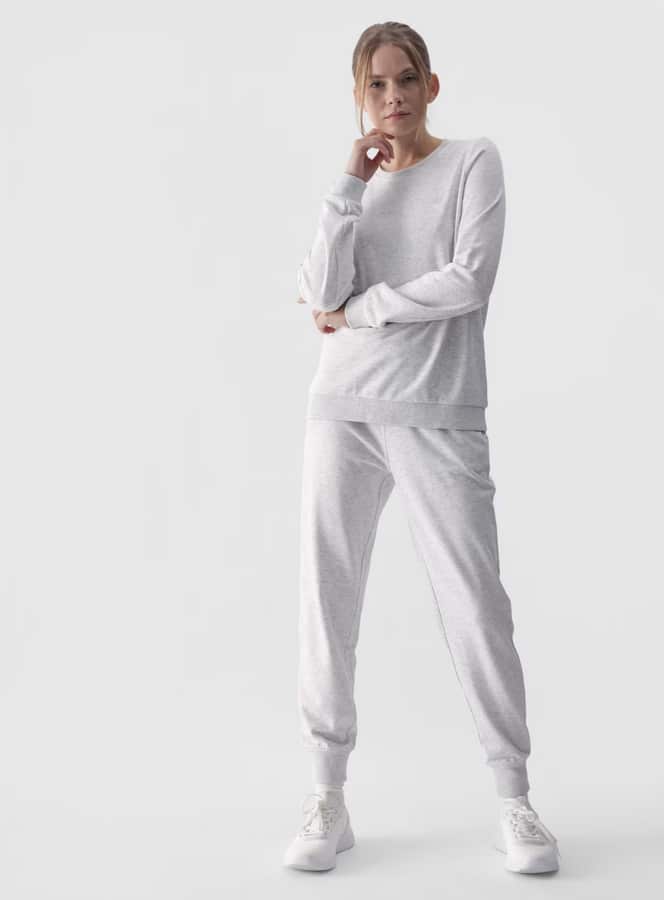 4F TROUSERS, COLD LIGHT GREY MELANGE