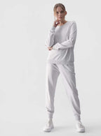 4F TROUSERS, COLD LIGHT GREY MELANGE