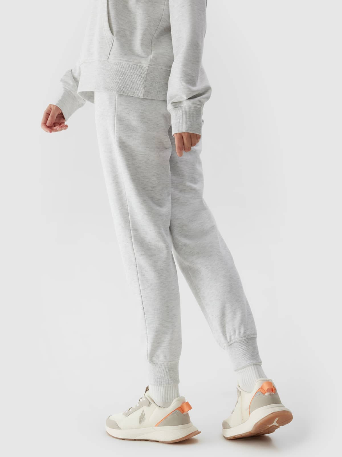 4F TROUSERS, COLD LIGHT GREY MELANGE