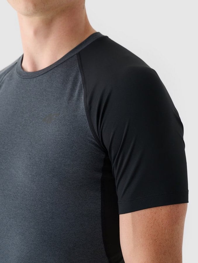 4F TSHIRT FNK, DEEP BLACK MELANGE