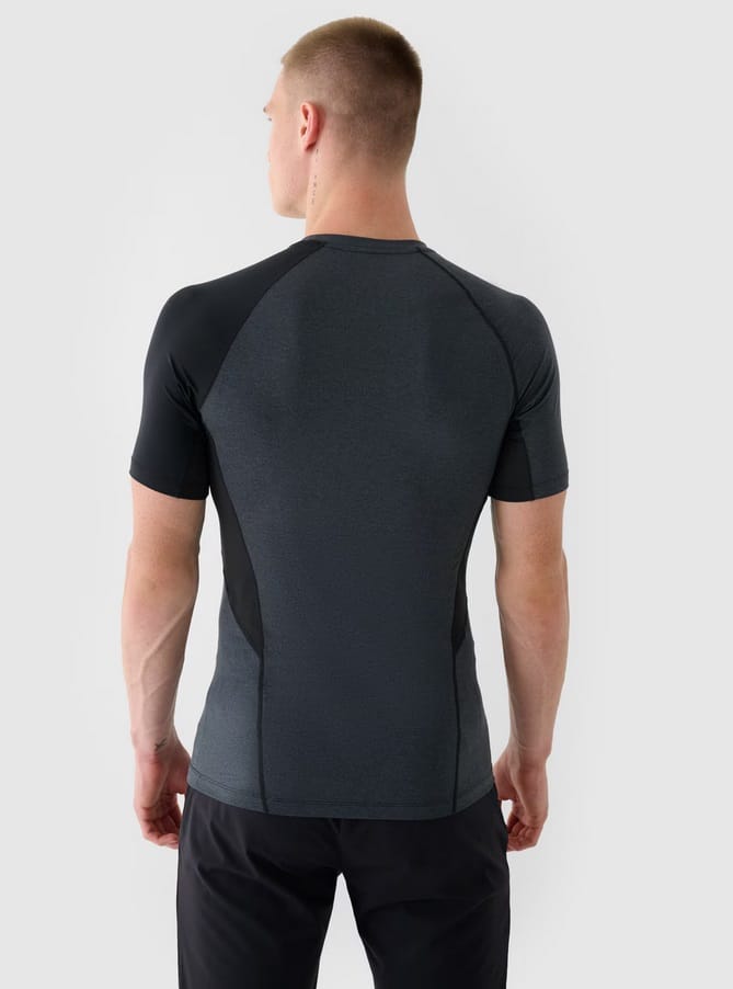 4F TSHIRT FNK, DEEP BLACK MELANGE