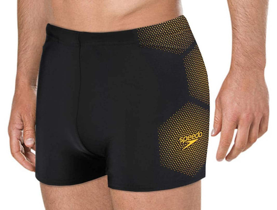 Speedo Tech Placement Aquashort AM, Black/Mango