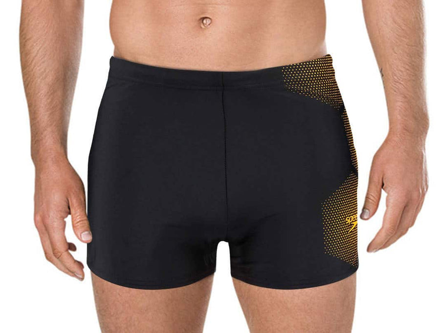 Speedo Tech Placement Aquashort AM, Black/Mango