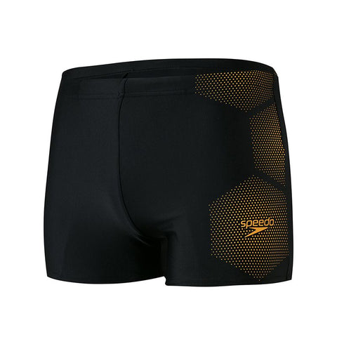 Speedo Tech Placement Aquashort AM, Black/Mango
