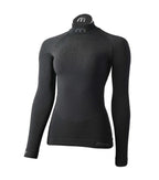 mico long sleeves round neck shirt primaloft, nero