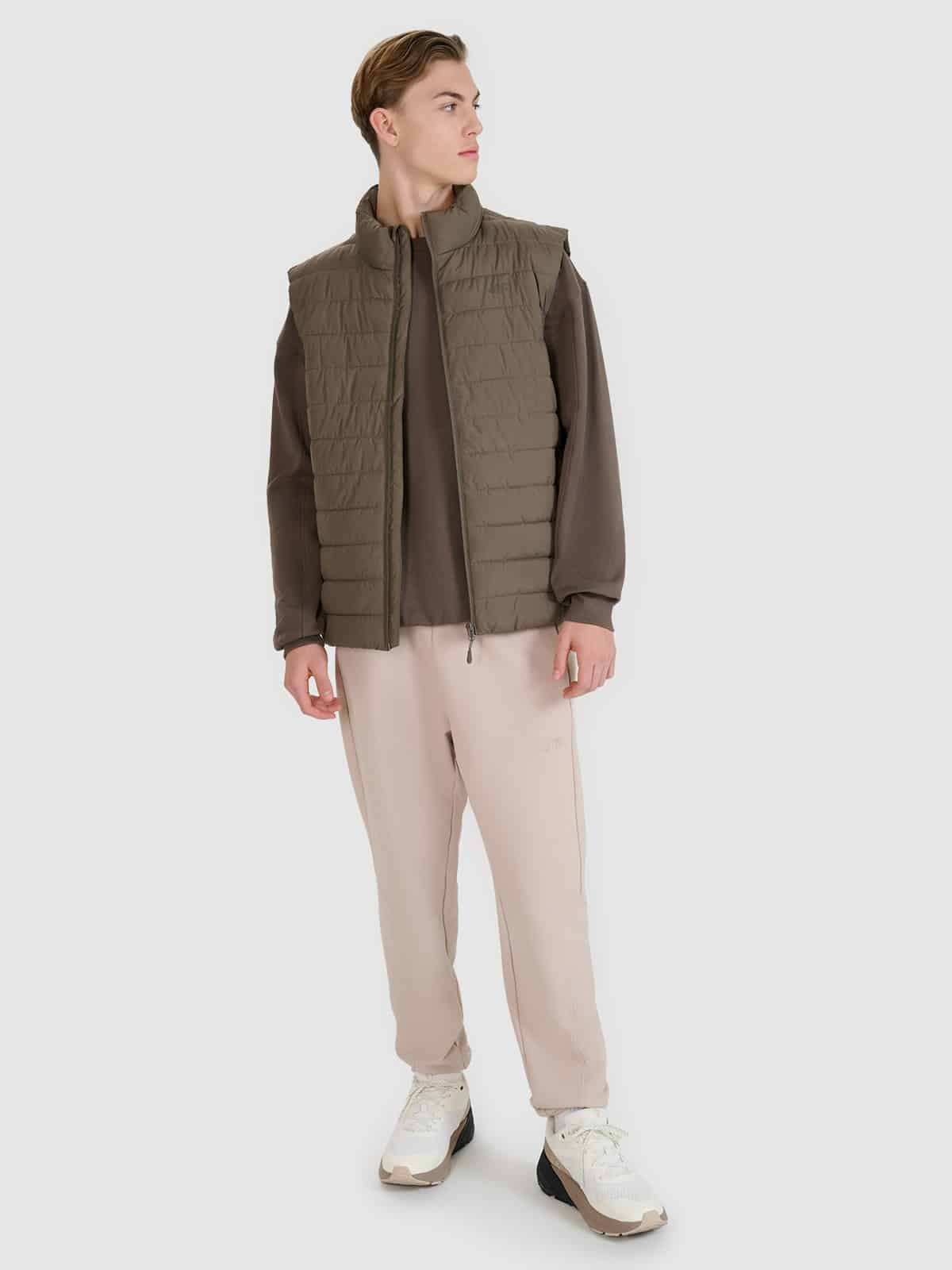 4F VEST JACKET, DARK BROWN/191